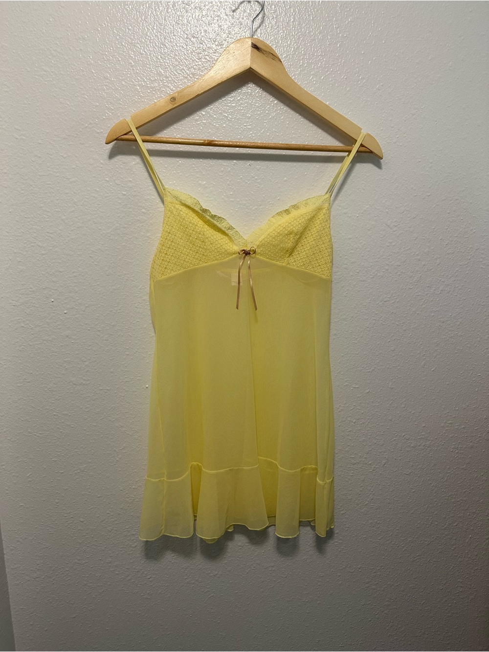 Victoria’s Secret Sheer Lingerie Slip Dress Yellow